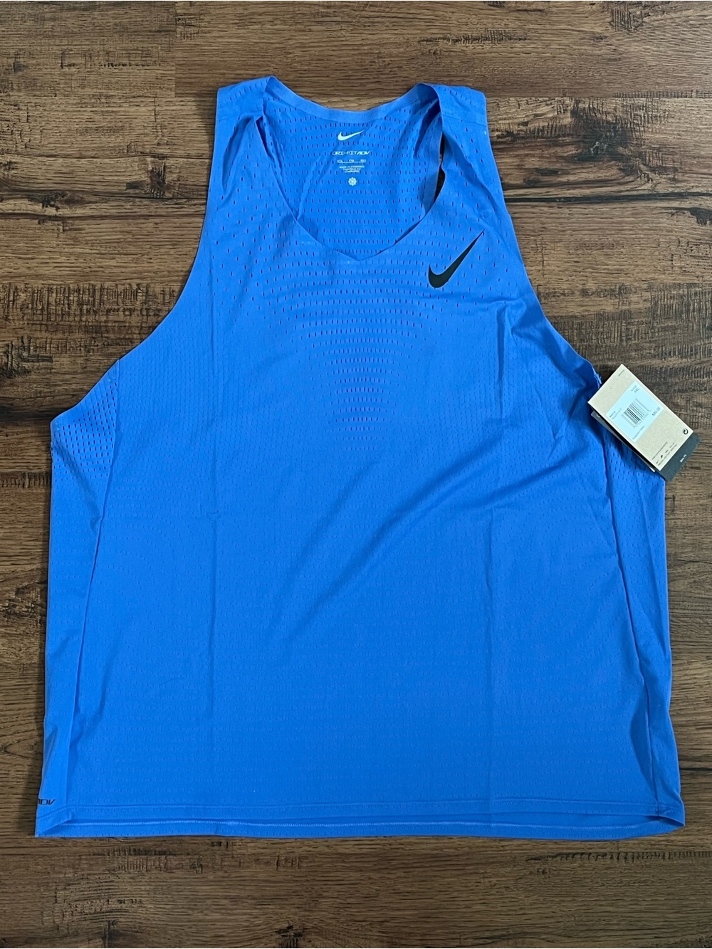 Nike Dri Fit ADV AeroSwift Running Singlet ‘Blue Black’ (size mens XXL)